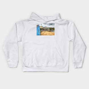 Tenby North Beach And Painted Houses Kids Hoodie